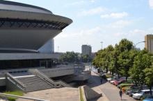 Katowice - Modernizacja elewacji hali widowiskowo-sportowej "Spodek", al. Korfantego 35